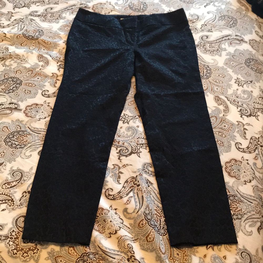 Loft Jacquard ankle pants. Like new.